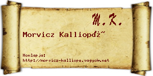 Morvicz Kalliopé névjegykártya
