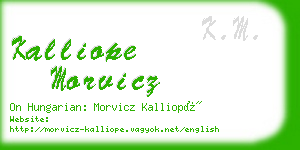 kalliope morvicz business card
